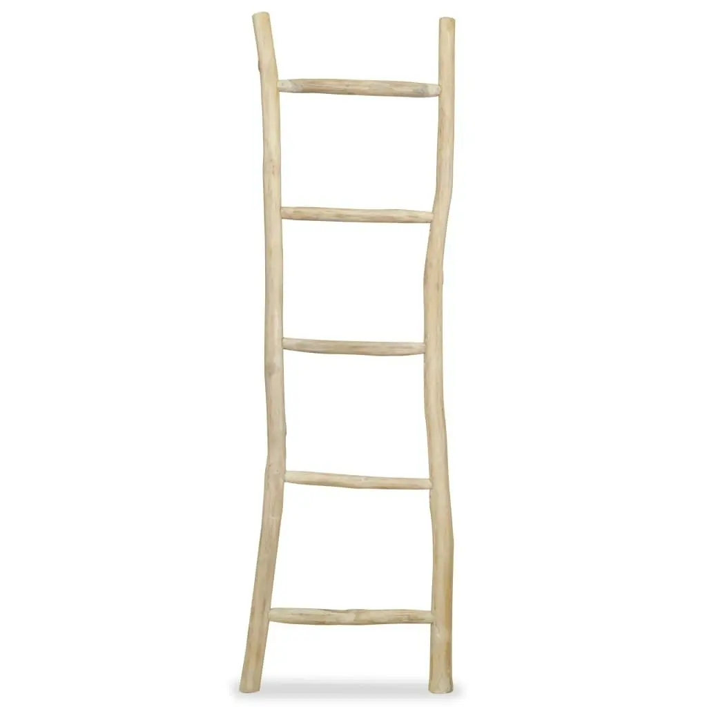 Towel Ladder with 5 Rungs Teak 45x150 cm Natural 244568