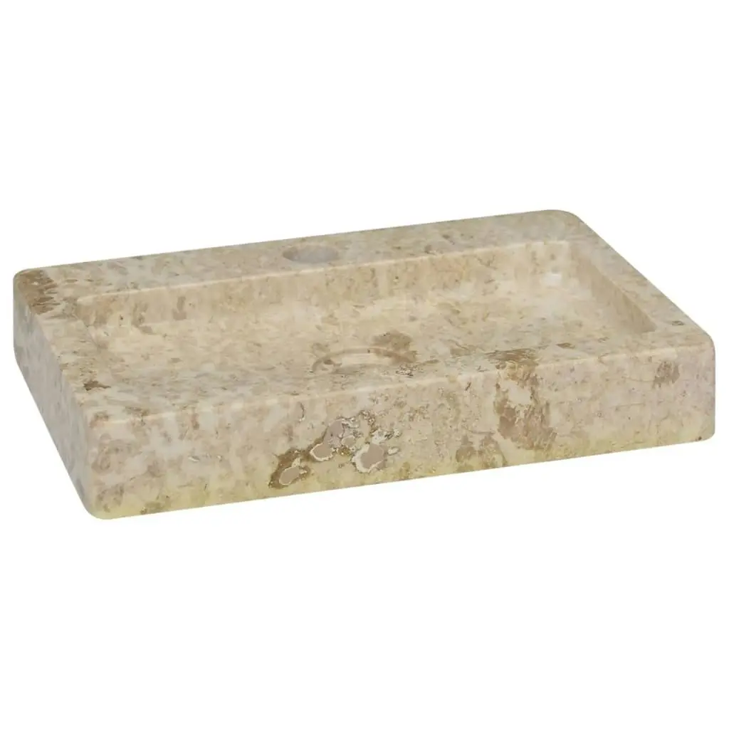 Wall-mounted Sink Cream 38x24x6.5 cm Marble 149186