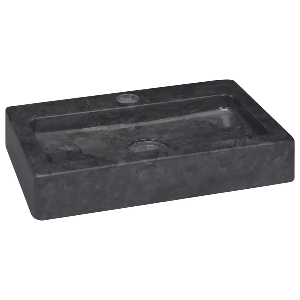 Wall-mounted Sink Black 38x24x6.5 cm Marble 149187