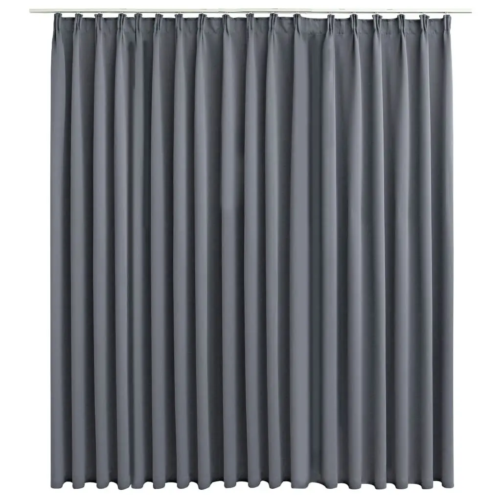 Blackout Curtain with Hooks Grey 290x245 cm 134433