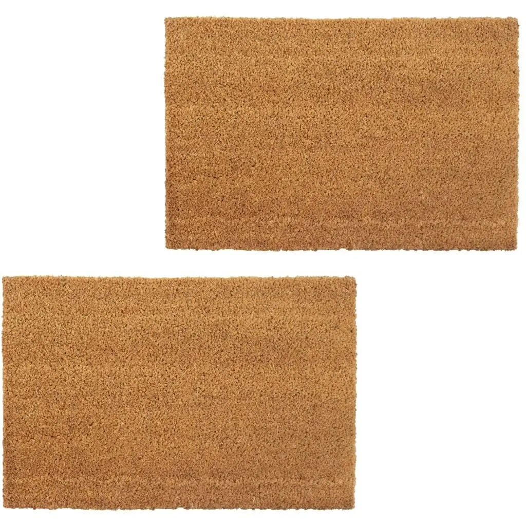 Doormats 2 pcs Coir 24 mm 40x60 cm Natural 132639