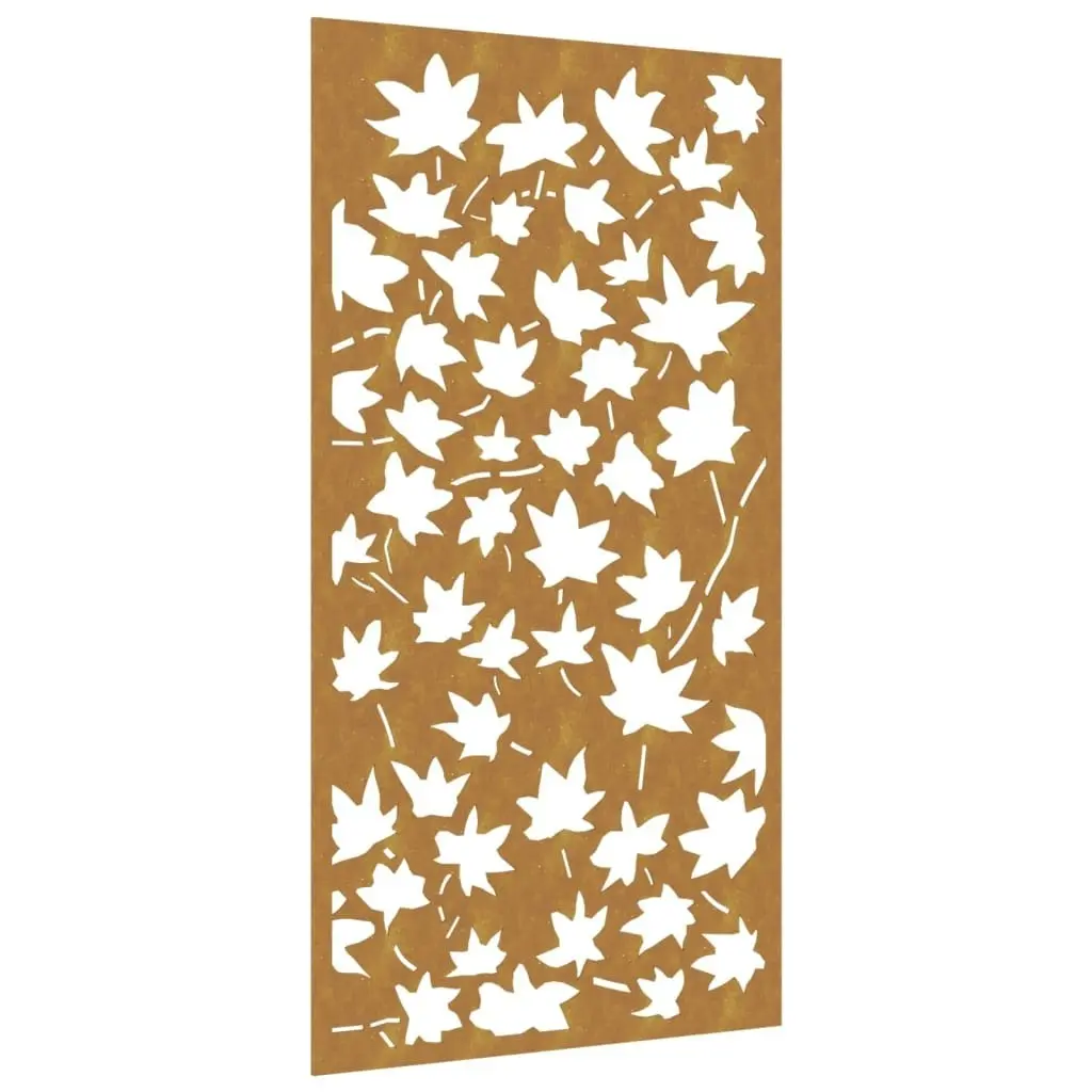 Garden Wall Decoration 105x55 cm Corten Steel Maple Leaf Design 824479