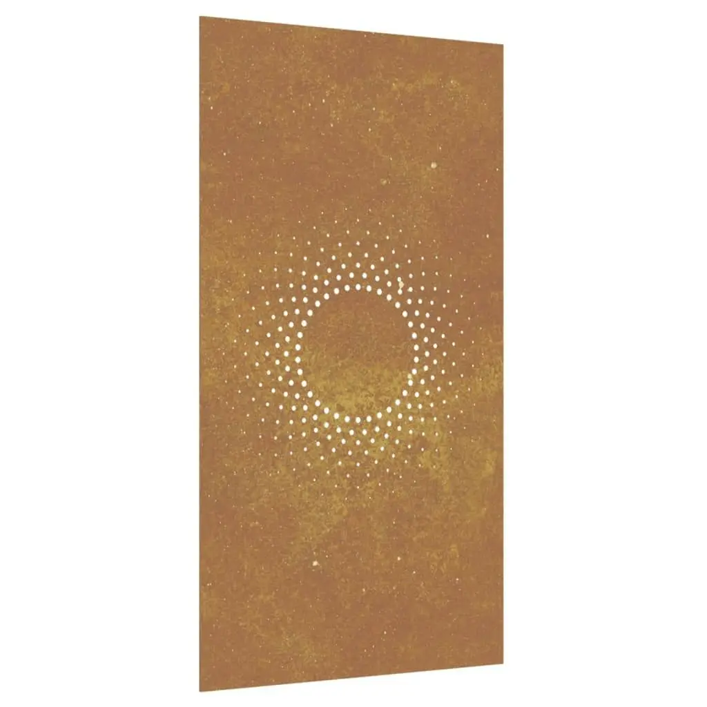 Garden Wall Decoration 105x55 cm Corten Steel Sun Design 824490