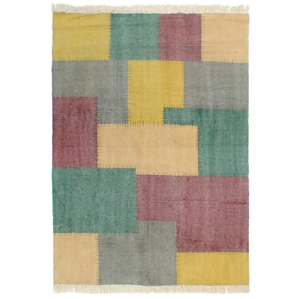 Handwoven Kilim Rug Cotton 120x180 cm Printed Multicolour 287553