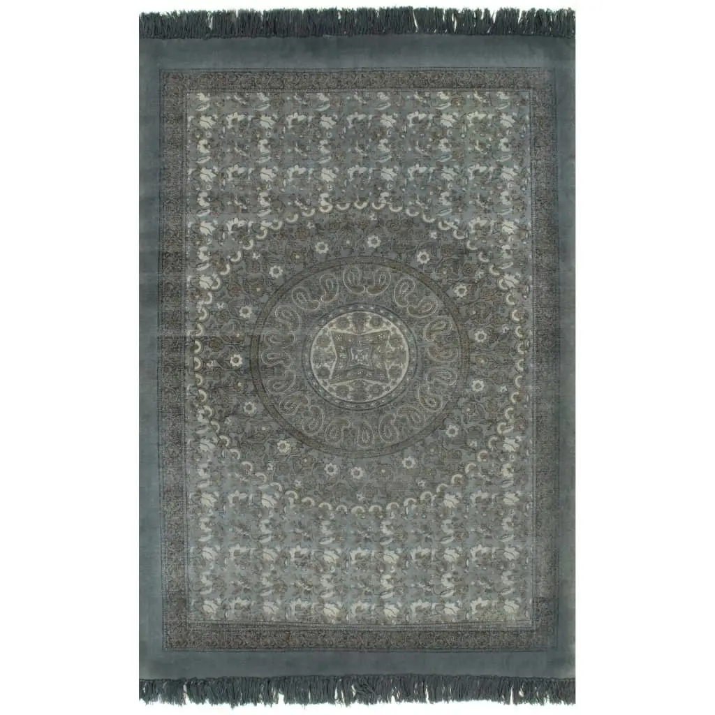 Kilim Rug Cotton 120x180 cm with Pattern Grey 246569