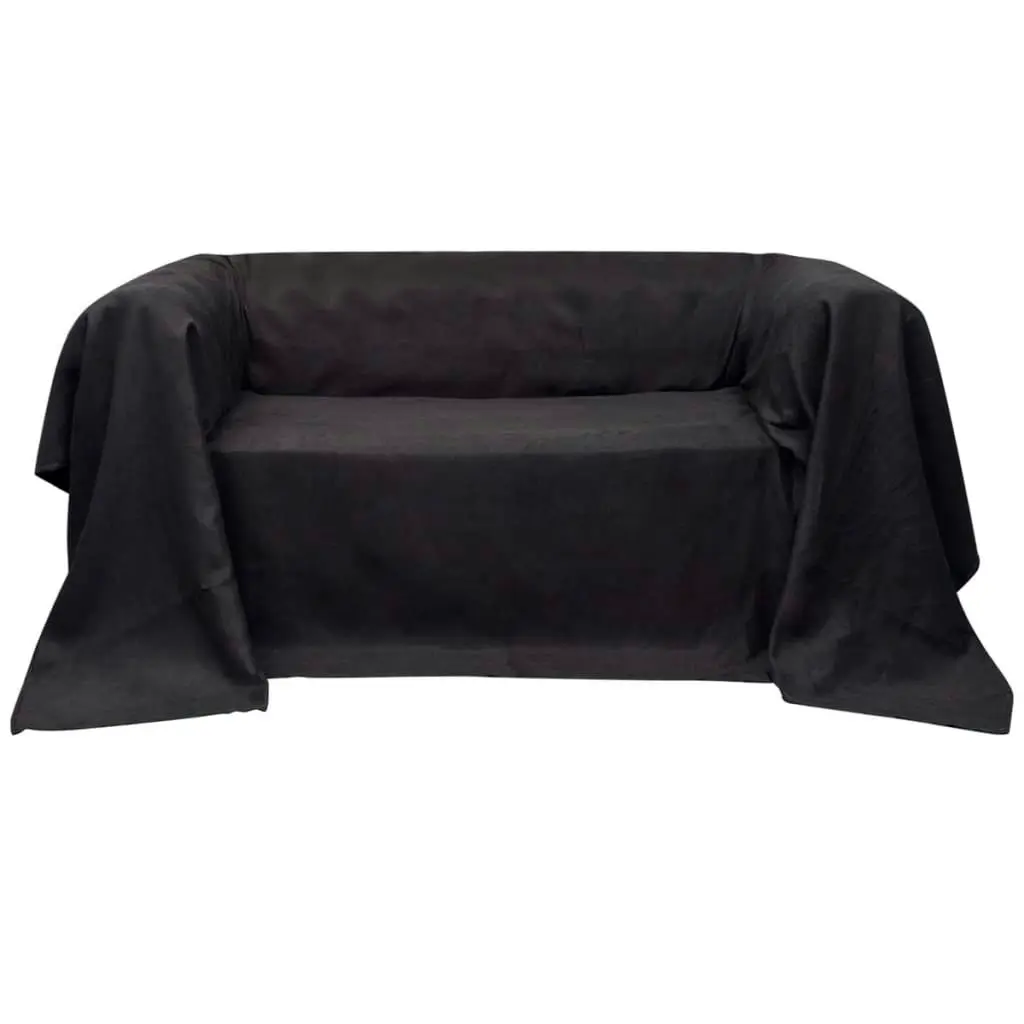 Micro-suede Couch Slipcover Anthracite 270 x 350 cm 130897