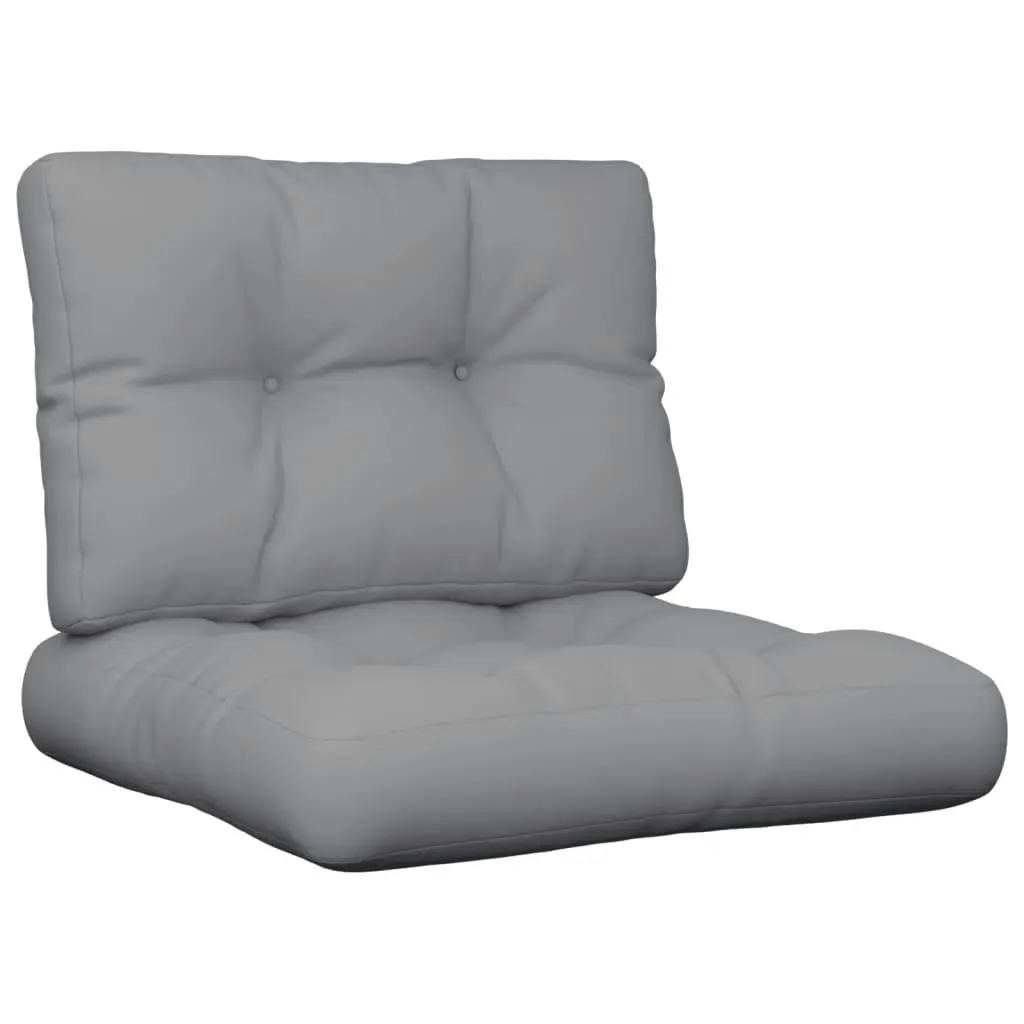 Pallet Cushions 2 pcs Grey Fabric 314484