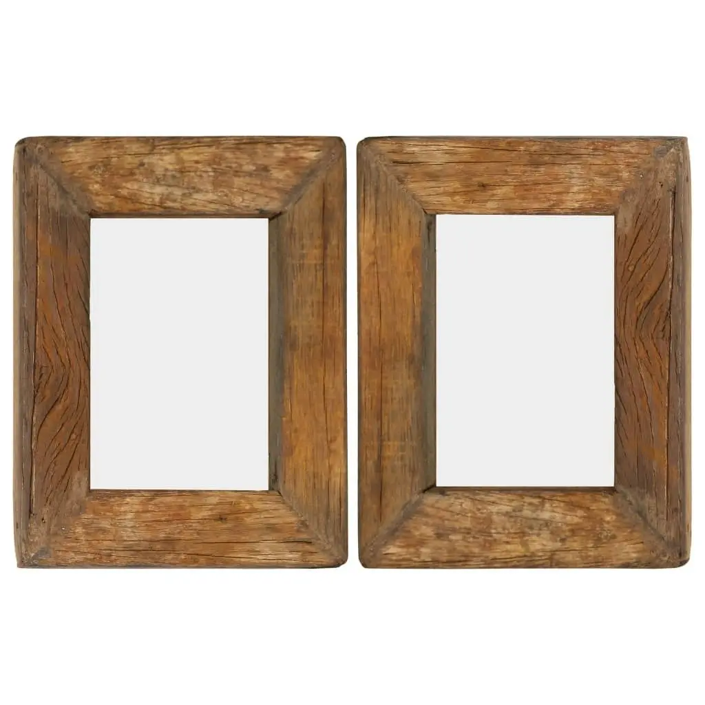 Photo Frames 2 pcs 23x28 cm Solid Reclaimed Wood and Glass 282892