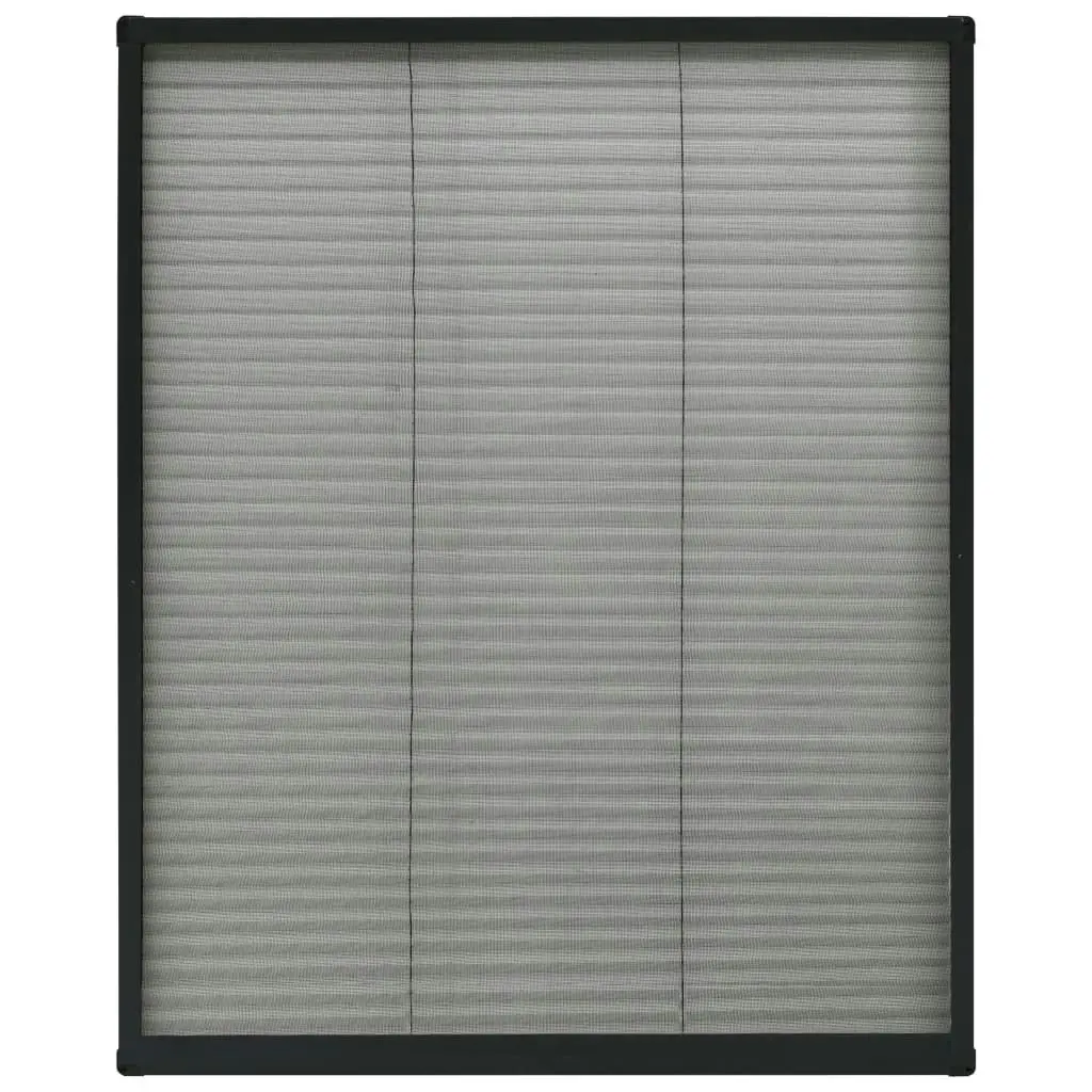 Plisse Insect Screen for Windows Aluminium Anthracite 80x100 cm 148664