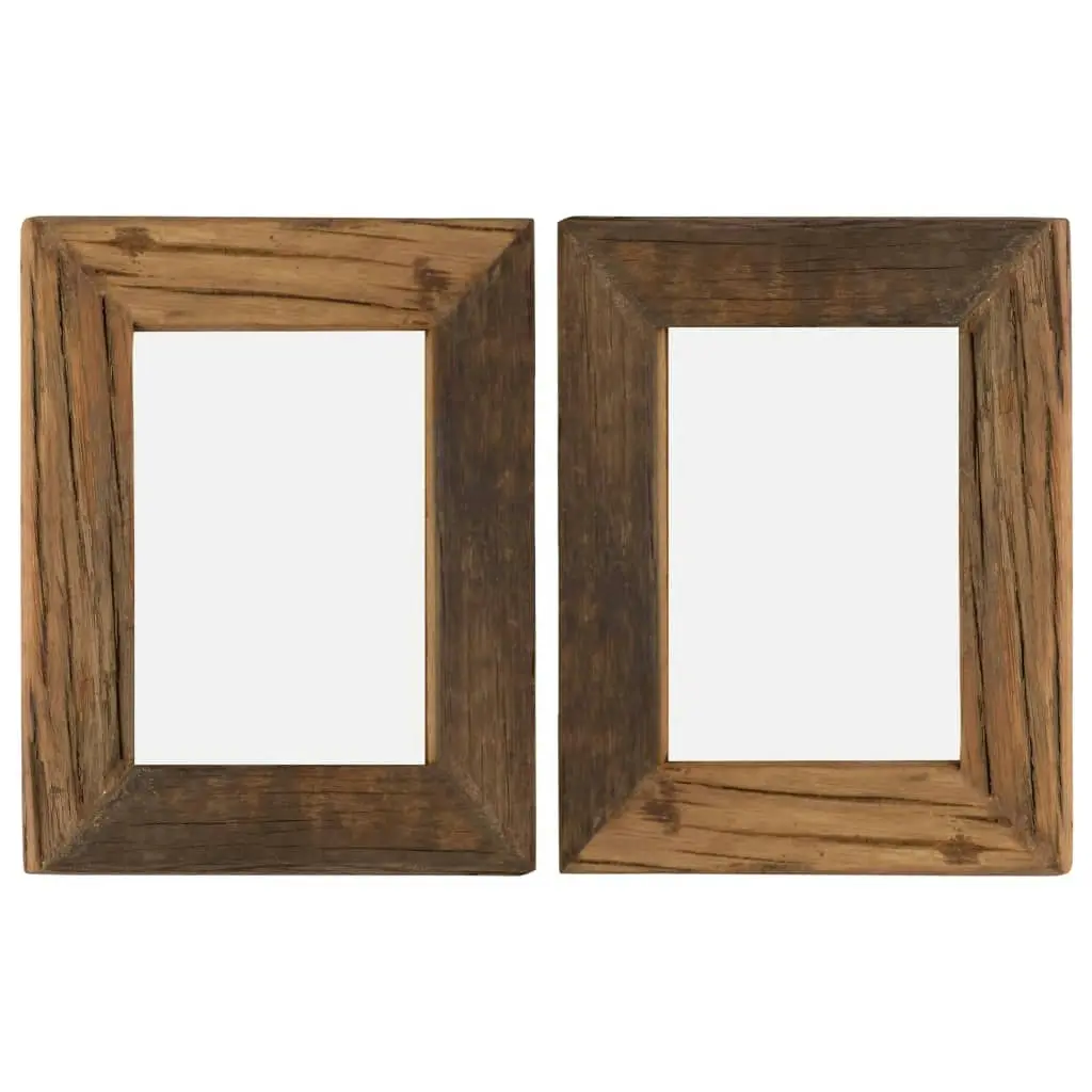 Photo Frames 2 pcs 25x30 cm Solid Reclaimed Wood and Glass 282893