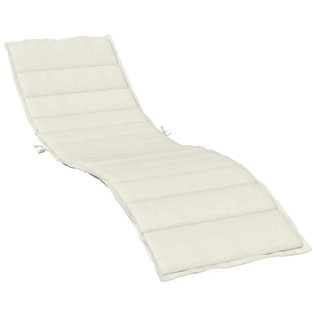 Sun Lounger Cushion Melange Cream 200x50x4 cm Fabric 4002500