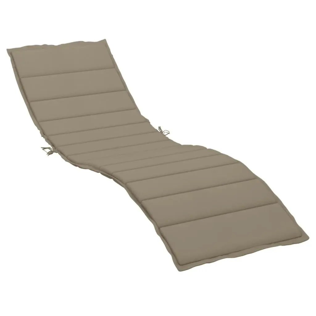 Sun Lounger Cushion Taupe 200x60x3cm Oxford Fabric 314211