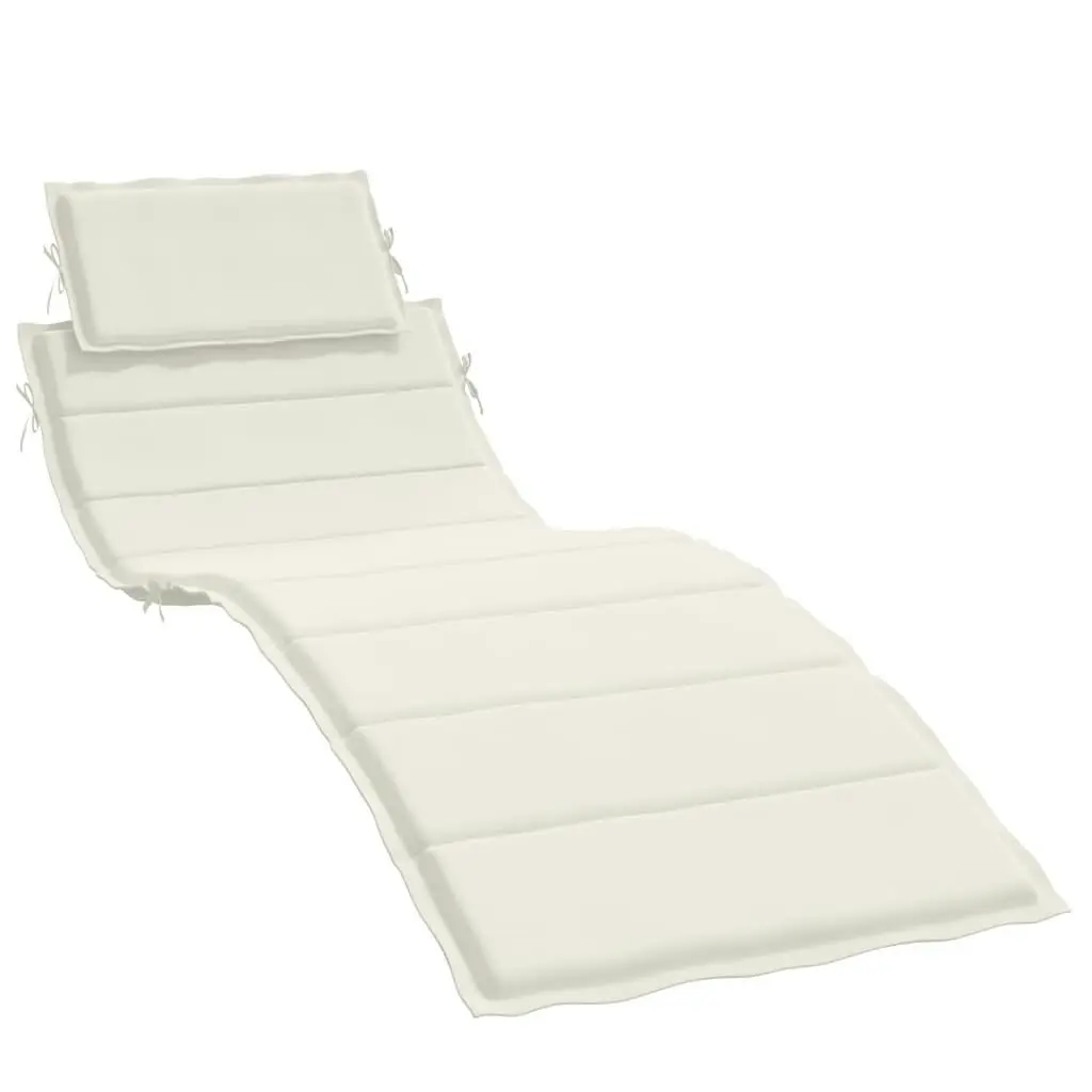 Sun Lounger Cushion Melange Cream 186x58x3 cm Fabric 4002478