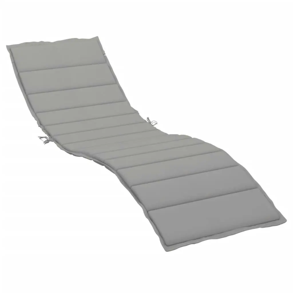 Sun Lounger Cushion Grey 200x50x3cm Oxford Fabric 314189