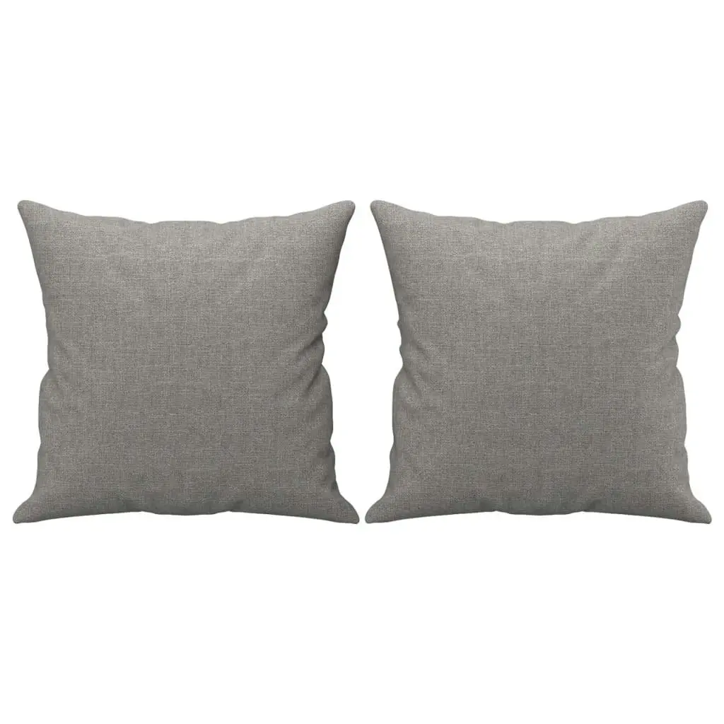 Throw Pillows 2 pcs Light Grey 40x40 cm Fabric 349471