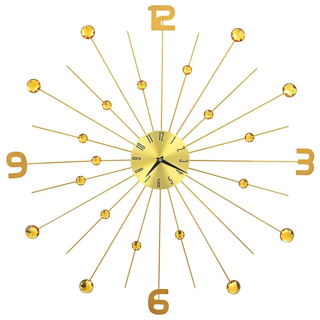 Wall Clock Metal 70 cm Golden 283857