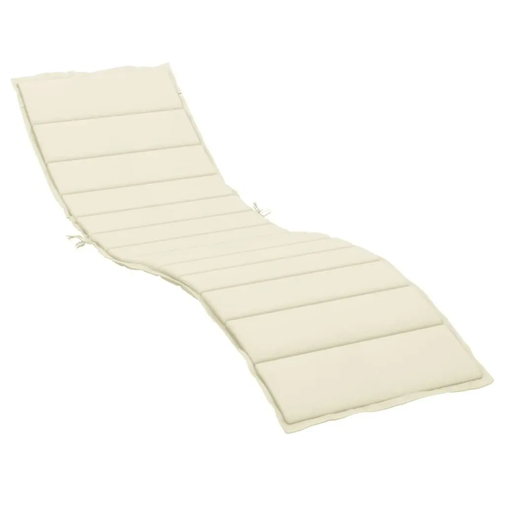 Sun Lounger Cushion Cream 200x70x3cm Oxford Fabric 314220