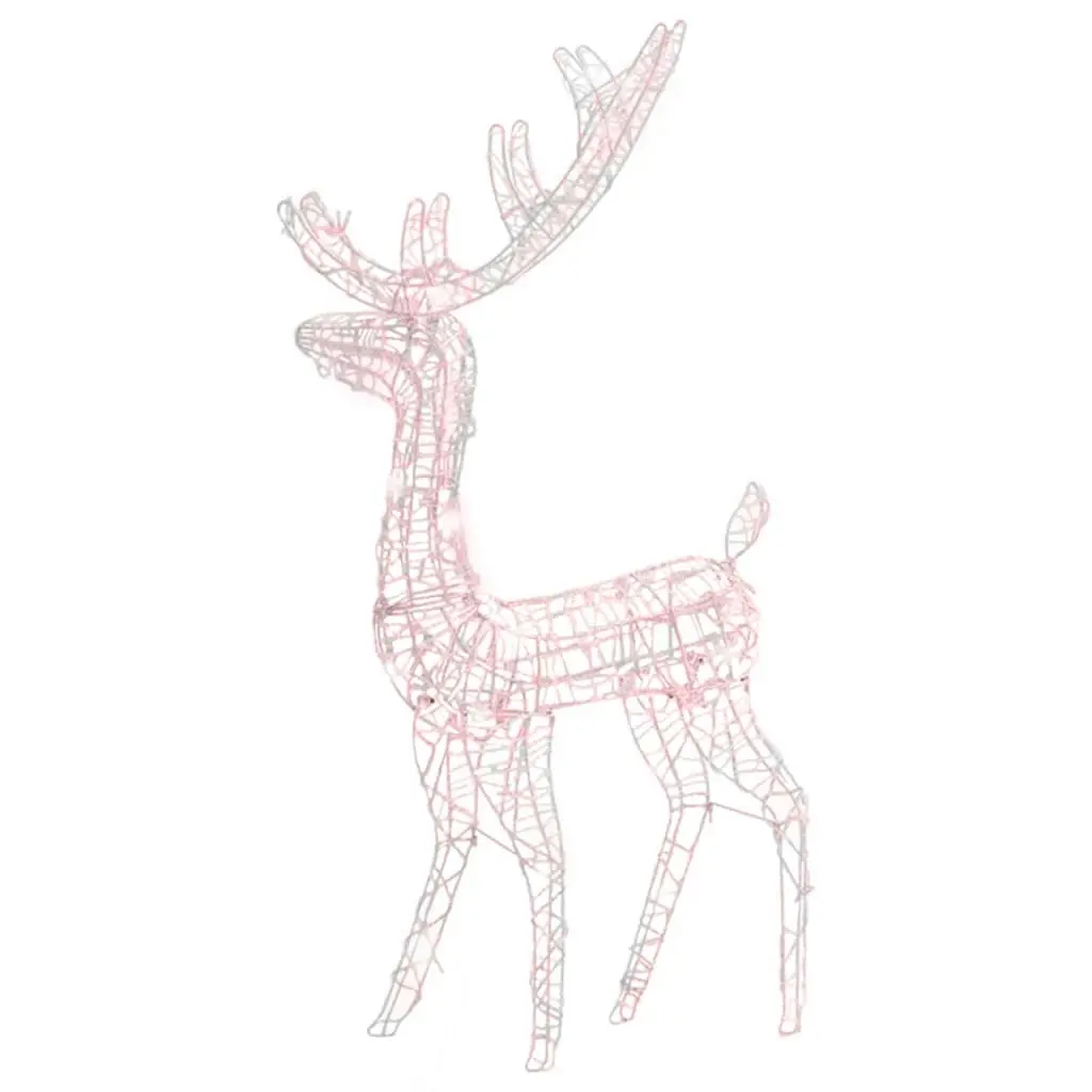 Acrylic Reindeer Christmas Decoration 140 LEDs 120 cm Warm White 329781