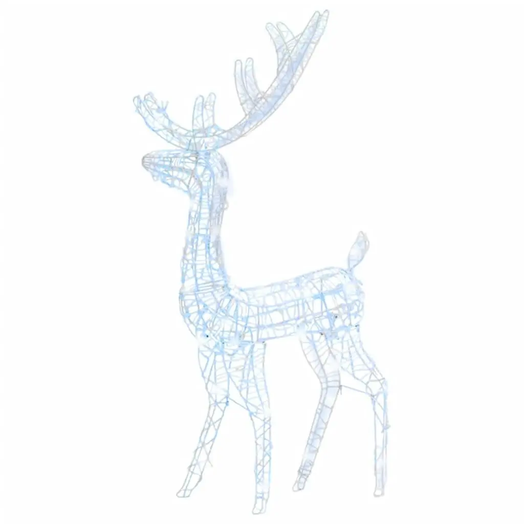 Acrylic Reindeer Christmas Decoration 140 LEDs 120 cm Cold White 329782