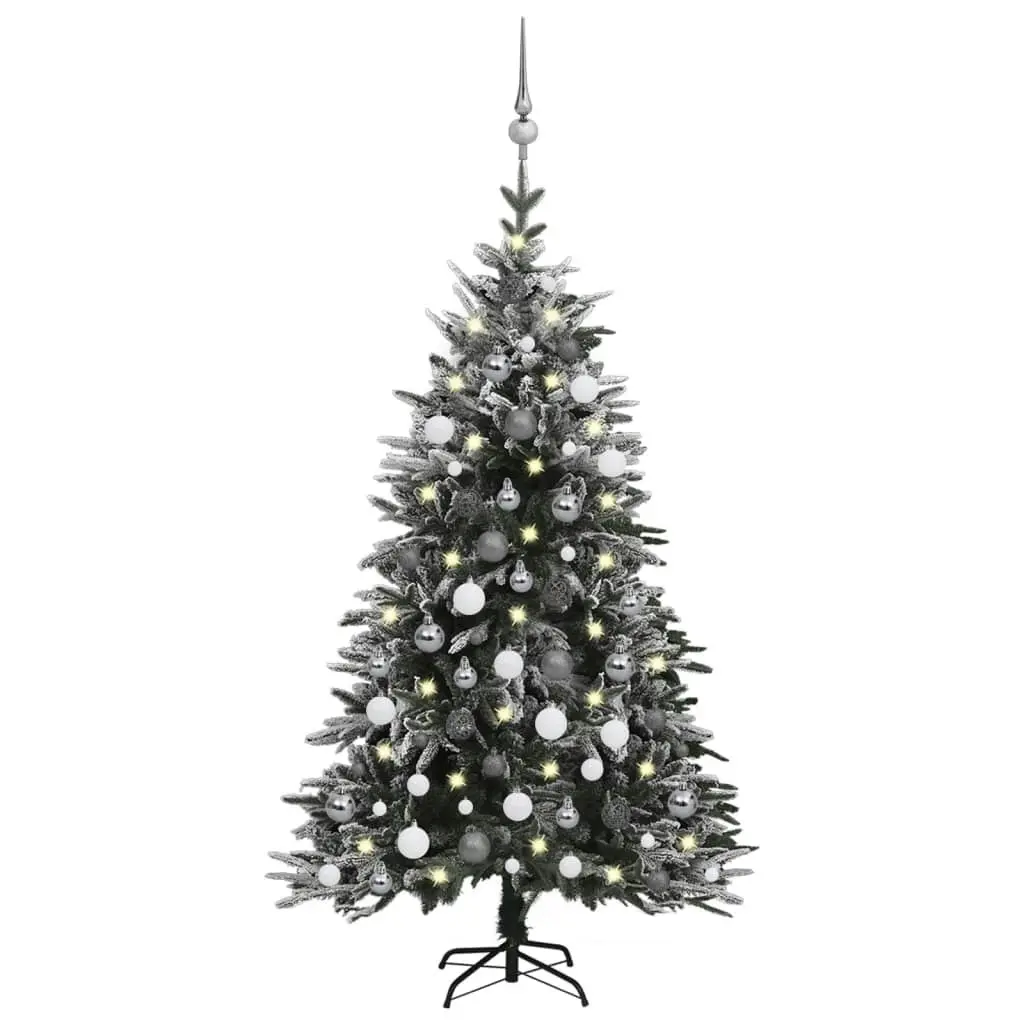 Artificial Christmas Tree LED&Ball Set&Flocked Snow 120cm PVC&PE 3077927