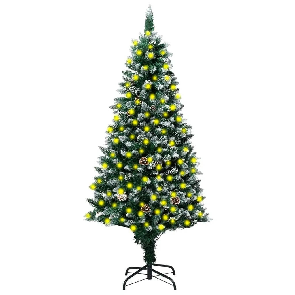 Artificial Christmas Tree LEDs&Pine Cones&White Snow 240 cm 3077447