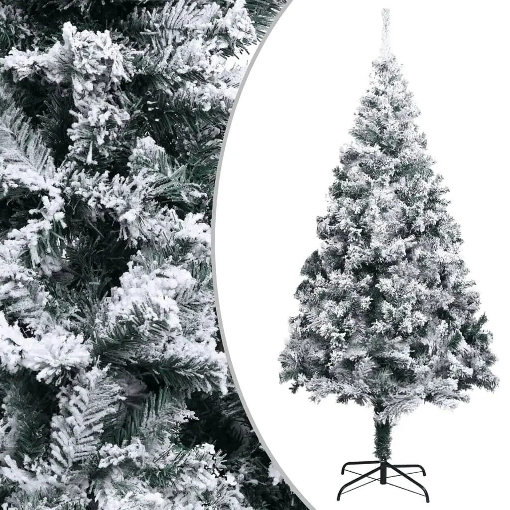 Artificial Christmas Tree with Flocked Snow Green 400cm PVC 328479