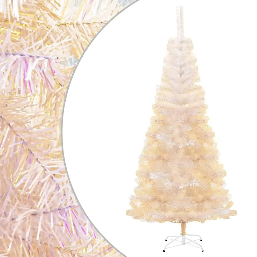 Artificial Christmas Tree with Iridescent Tips White 180 cm PVC 344635