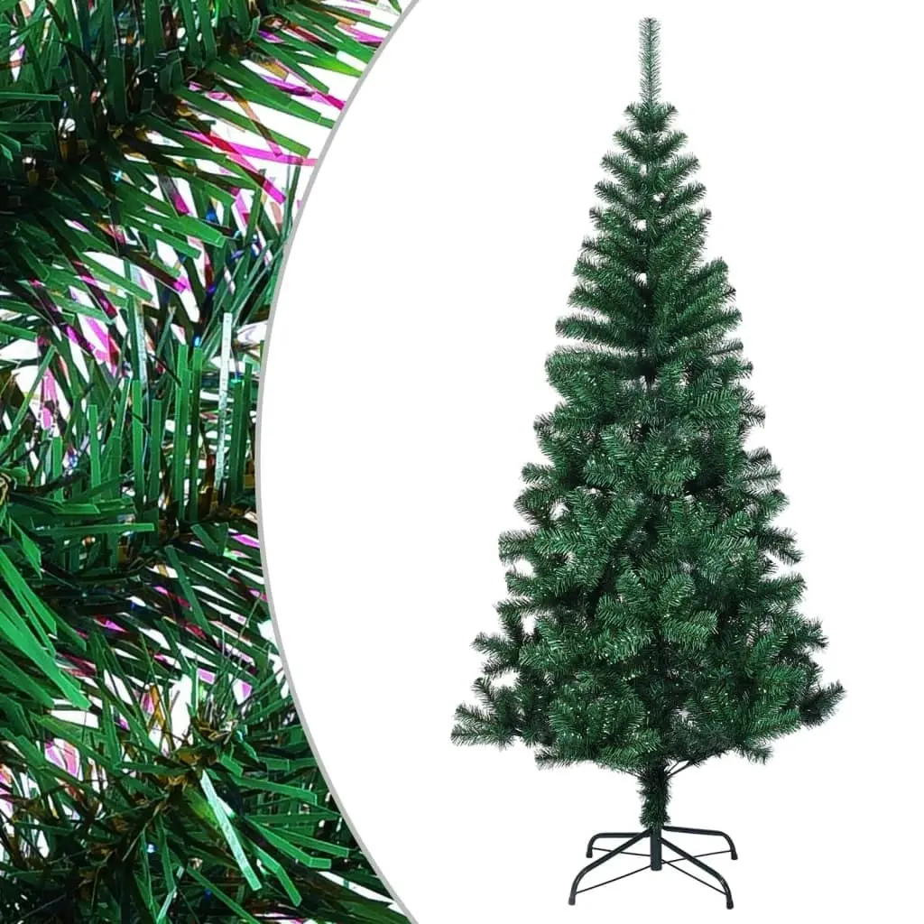 Artificial Christmas Tree with Iridescent Tips Green 210 cm PVC 344641