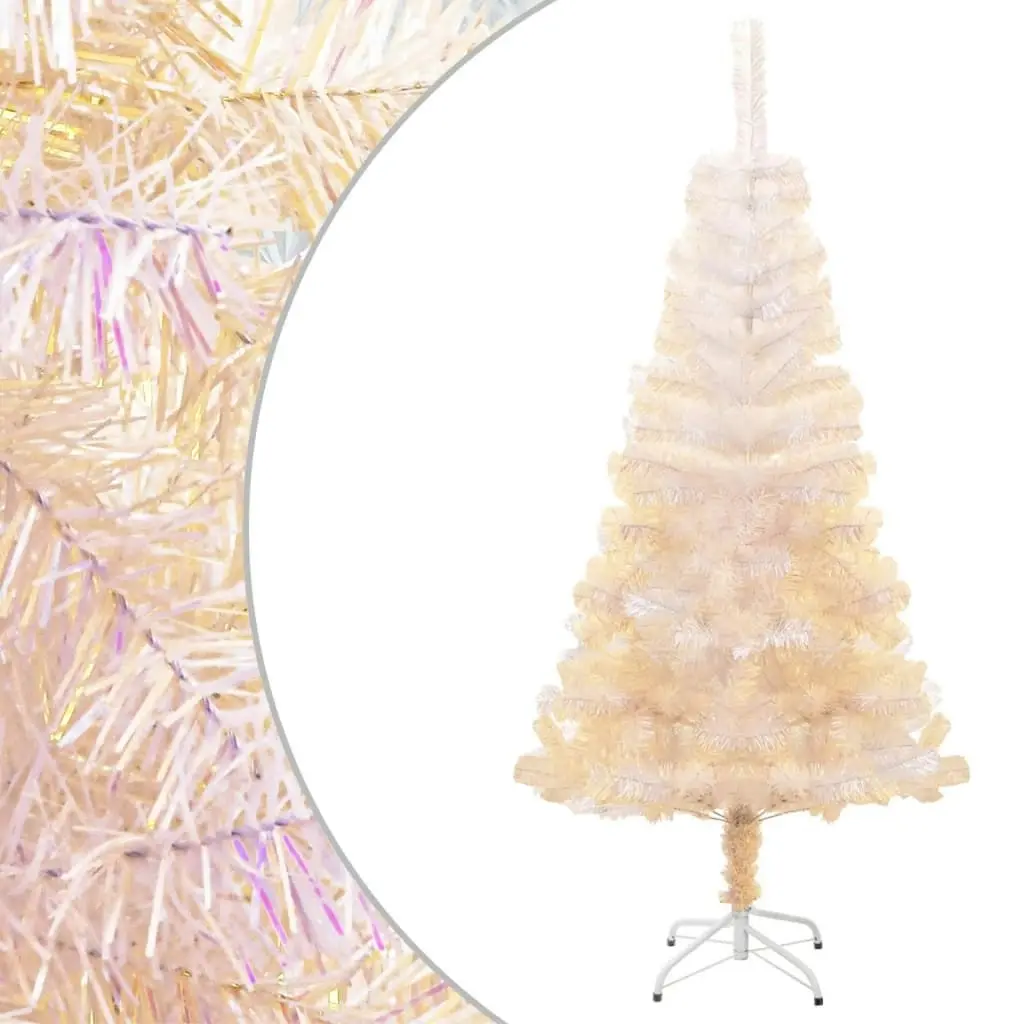 Artificial Christmas Tree with Iridescent Tips White 120 cm PVC 344633