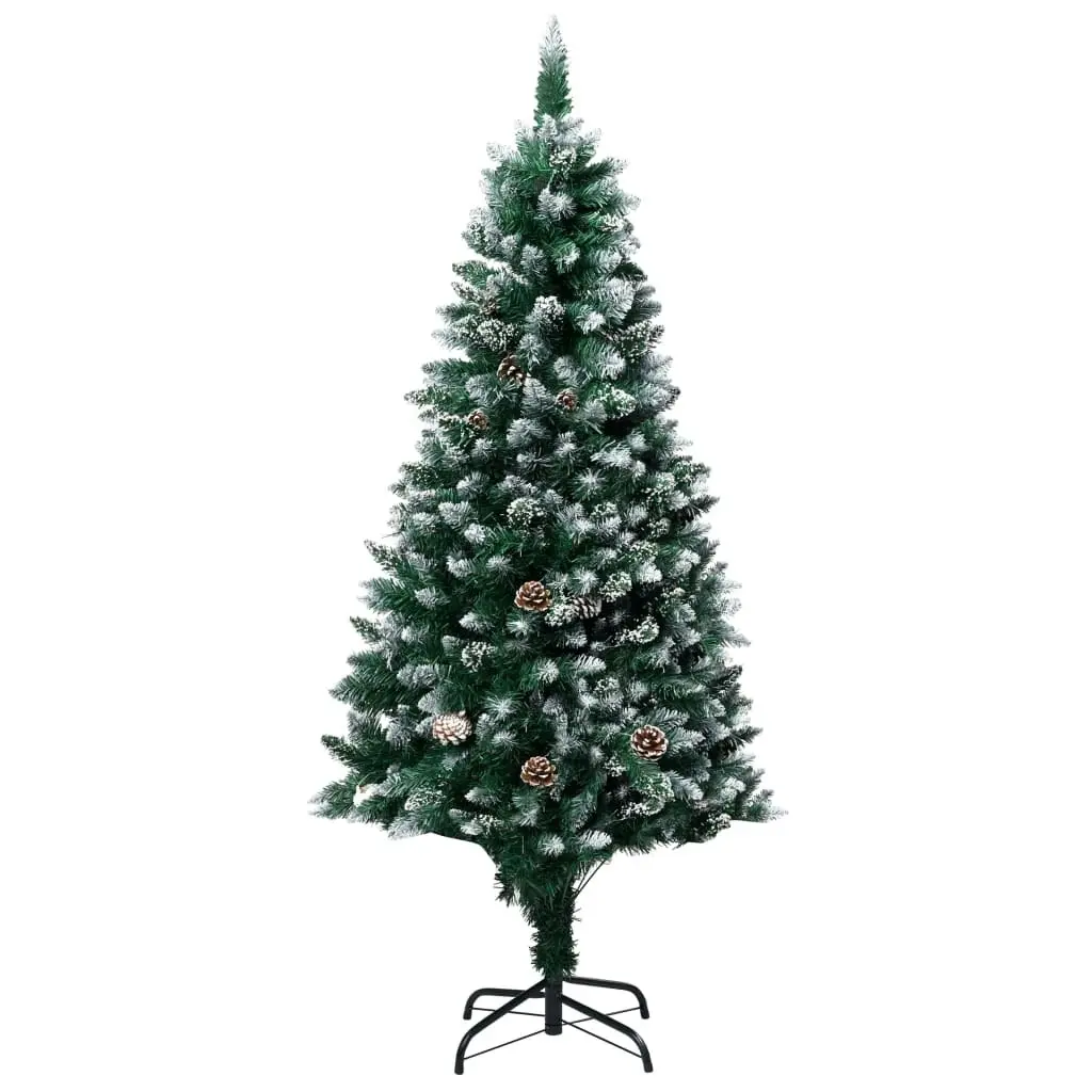 Artificial Christmas Tree with Pine Cones and White Snow 150 cm 321015