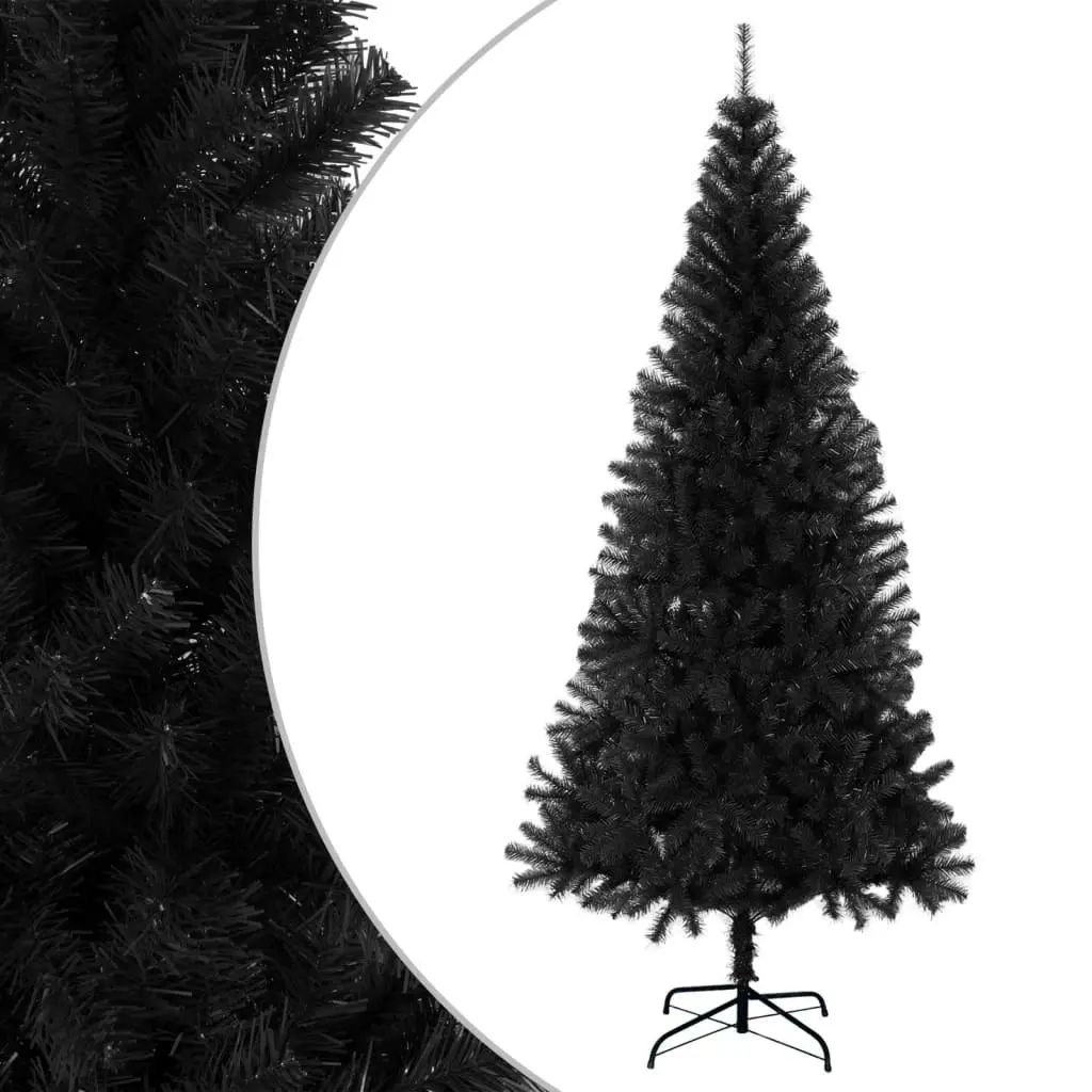 Artificial Christmas Tree with Stand Black 180 cm PVC 321001