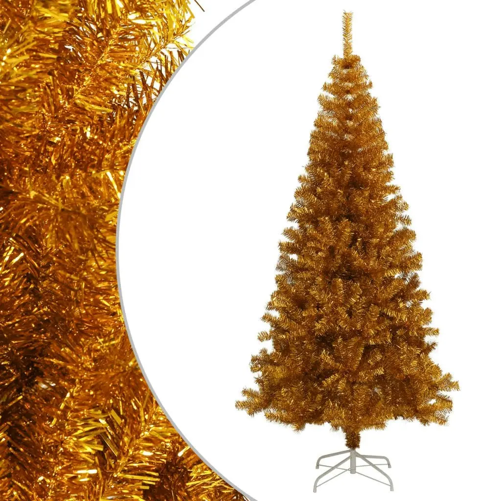 Artificial Christmas Tree with Stand Gold 180 cm PET 321010