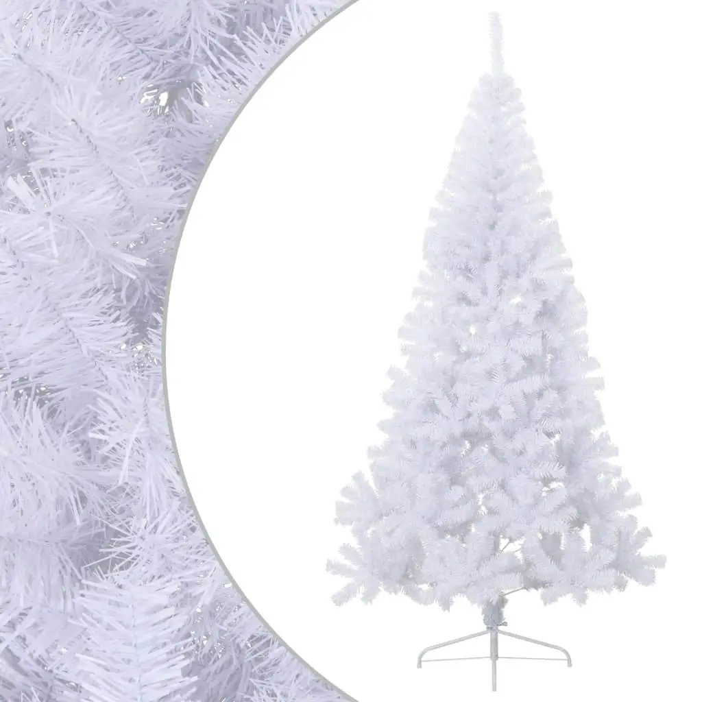 Artificial Half Christmas Tree with Stand White 180 cm PVC 328419