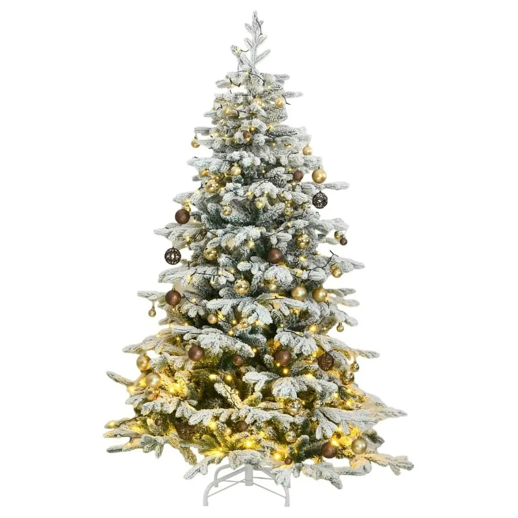 Artificial Hinged Christmas Tree 300 LEDs & Ball Set 180 cm 3210486