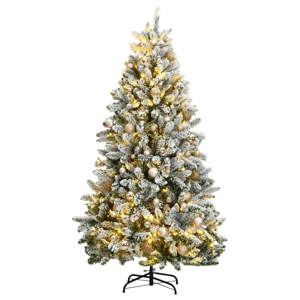 Artificial Hinged Christmas Tree 300 LEDs & Ball Set 180 cm 3210156