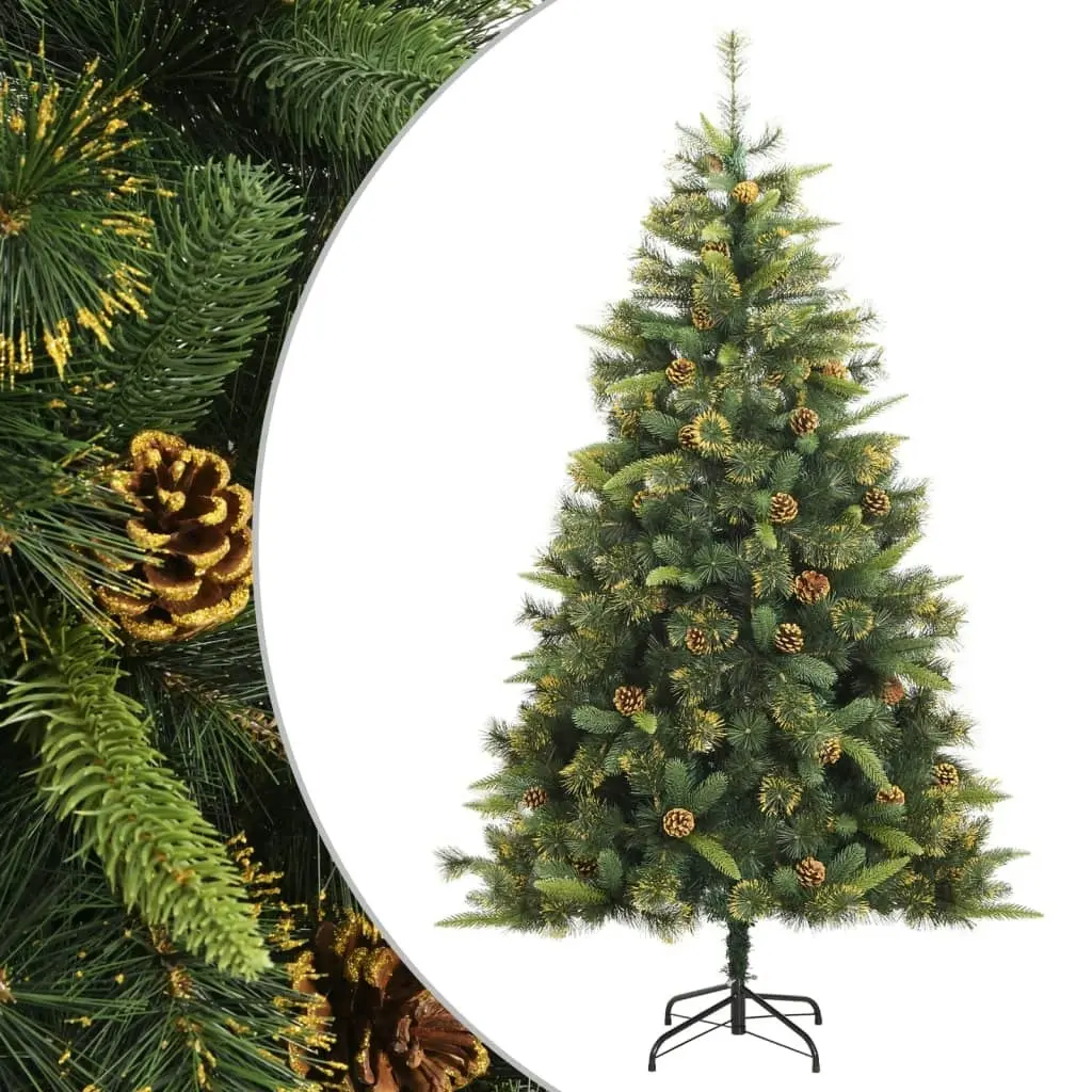 Artificial Hinged Christmas Tree with Cones 180 cm 357702