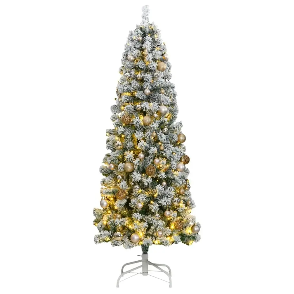 Artificial Hinged Christmas Tree with 300 LEDs & Ball Set 180 cm 3210492