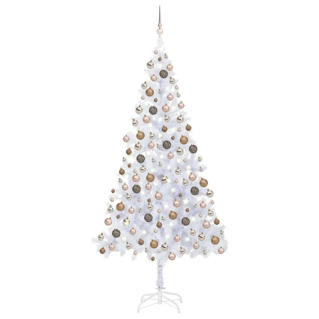 Artificial Pre-lit Christmas Tree with Ball Set 210 cm 910 Branches 3077581