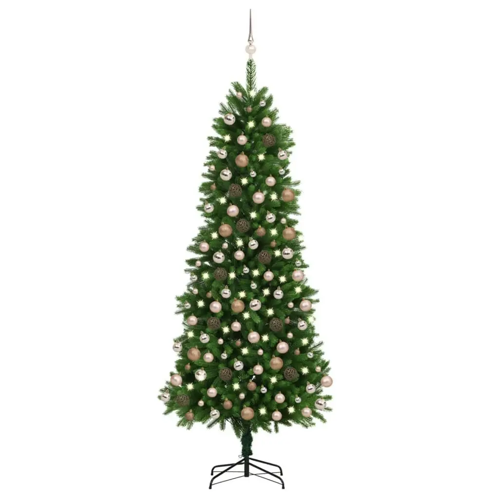 Artificial Pre-lit Christmas Tree with Ball Set 240 cm Green 3077643