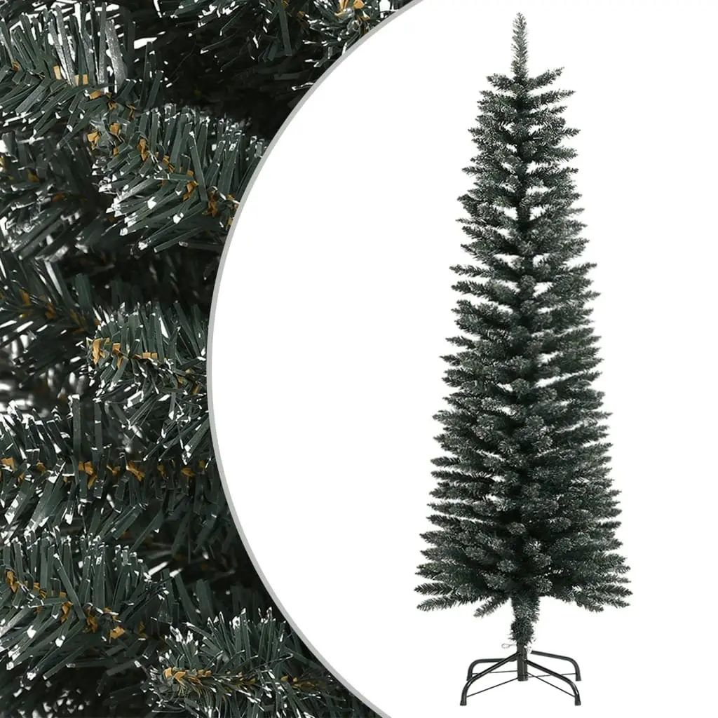 Artificial Slim Christmas Tree with Stand Green 150 cm PVC 345184