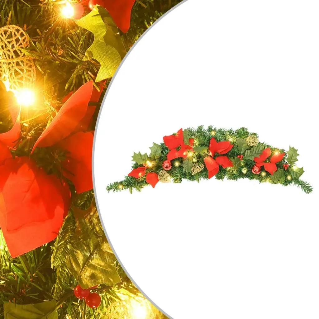 Christmas Arch with LED Lights Green 90 cm PVC 320980