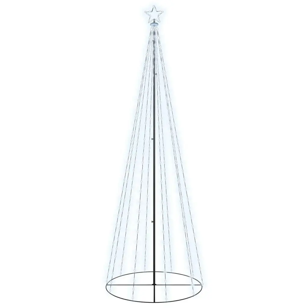 Christmas Cone Tree Cold White 310 LEDs 100x300 cm 343491