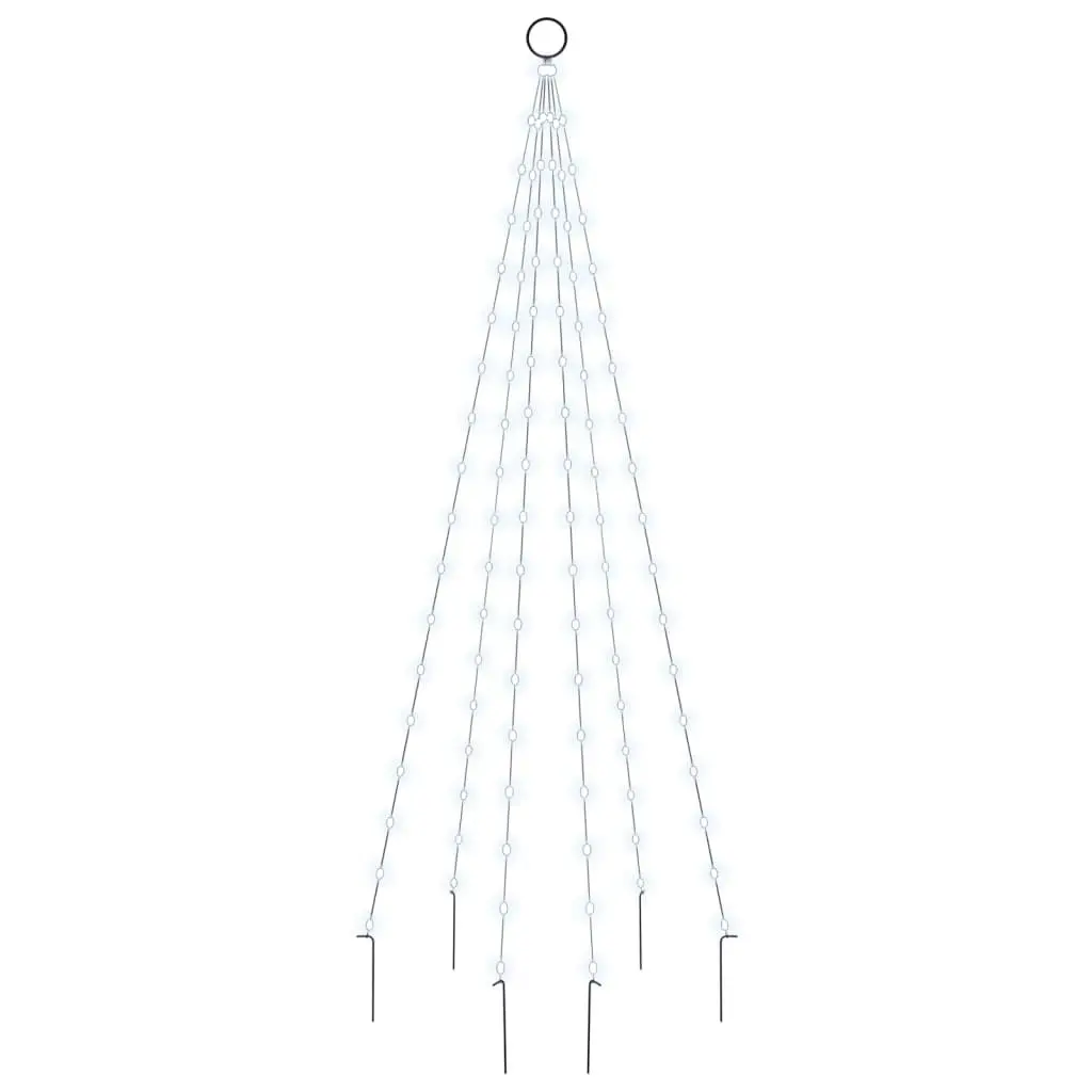 Christmas Tree on Flagpole Cold white 108 LEDs 180 cm 343519