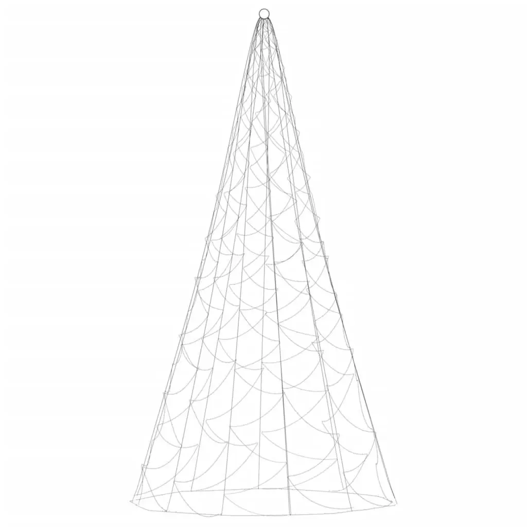 Christmas Tree on Flagpole Warm White 500 LEDs 300 cm 343728