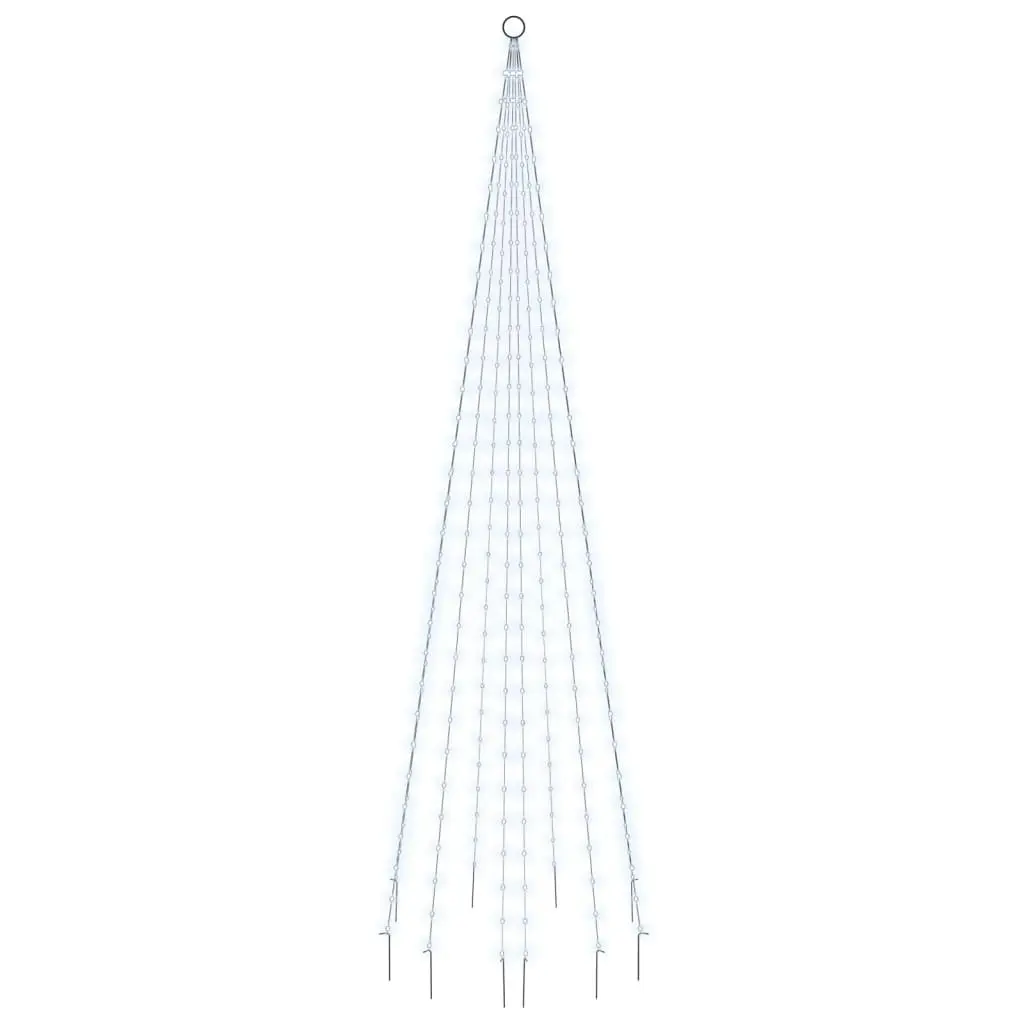 Christmas Tree on Flagpole Cold white 310 LEDs 300 cm 343523