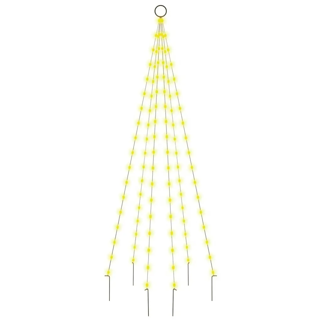 Christmas Tree on Flagpole Warm White 108 LEDs 180 cm 343518