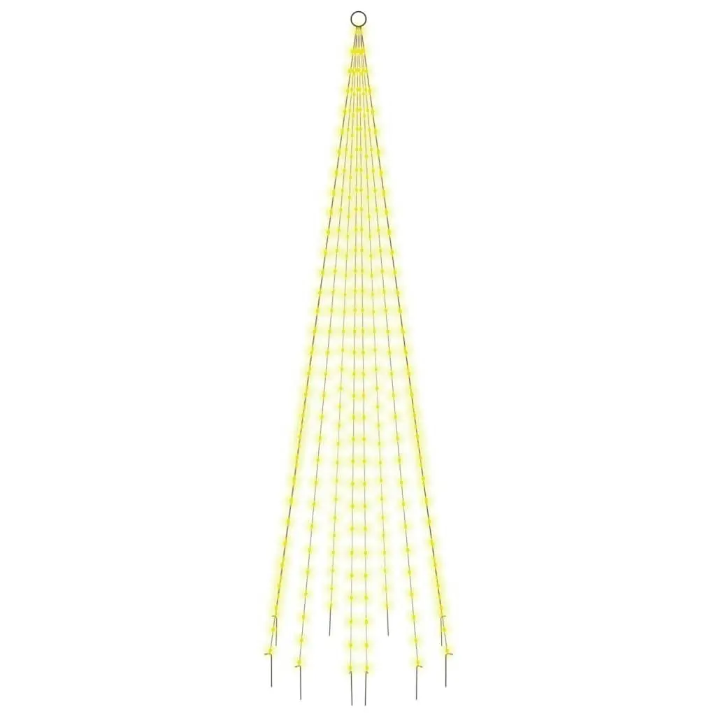 Christmas Tree on Flagpole Warm White 310 LEDs 300 cm 343522