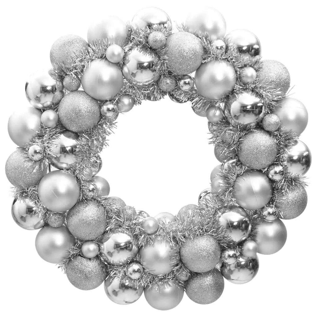 Christmas Wreath Silver 45 cm Polystyrene 356122