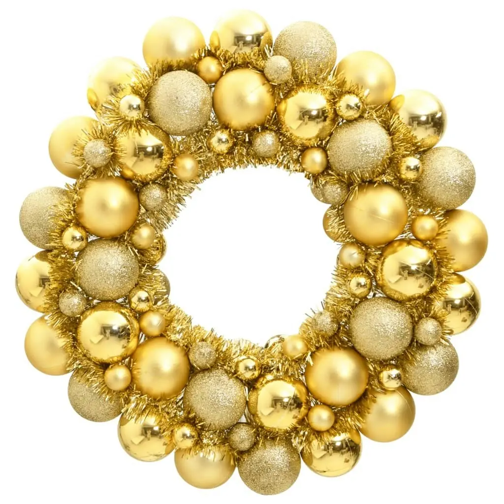 Christmas Wreath Gold 45 cm Polystyrene 356120