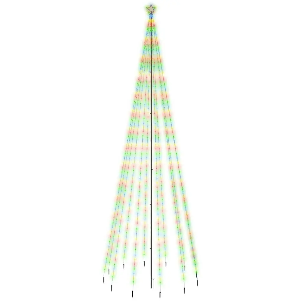 Christmas Tree with Spike Colourful 732 LEDs 500 cm 343742